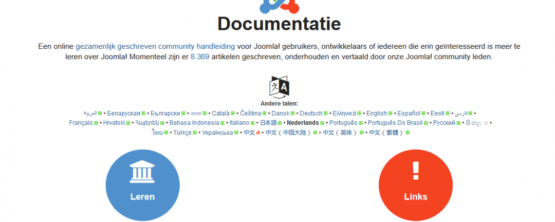 Het vertalen van Joomla documentatie